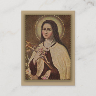 St Therese les petites cartes de Novena de fleur