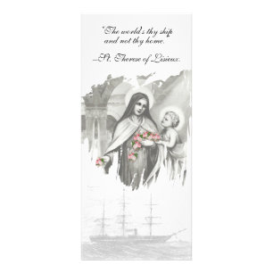 St. Therese Lisieux katholieke Funeral Prayer Kaar Reclamekaart