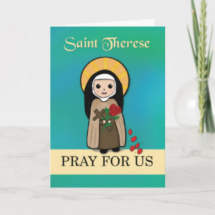 St. Therese Lisieux Pray voor ons eenvoudige katho Kaart