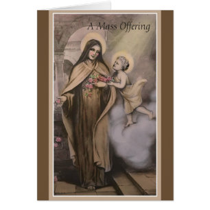 St. Therese Mass Memorial Offering Card