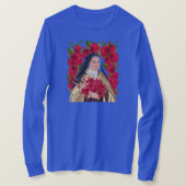 St. Therese of Lisieux Flower Roos Christelijk T-shirt (Design voorkant)