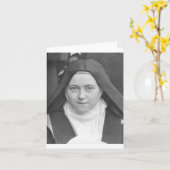 St Therese of Lisieux Kaart (Gele Bloem)