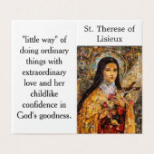 St. Therese of Lisieux Prayer Card (Outside Unfolded)