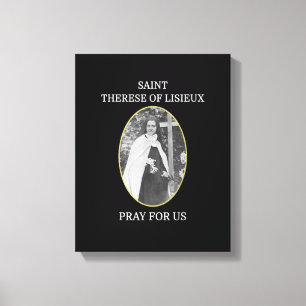 St. Therese of Lisieux T-Shirt Saint Little Flower Canvas Afdruk