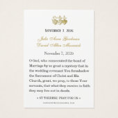 St Therese of Lisieux Wedding Prayer Card (Dos)