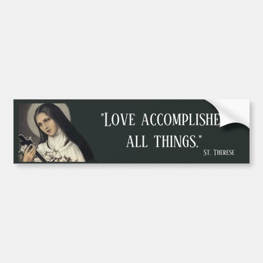 St. Therese of the Child Jesus Little Flower Bumpersticker (Voorkant)