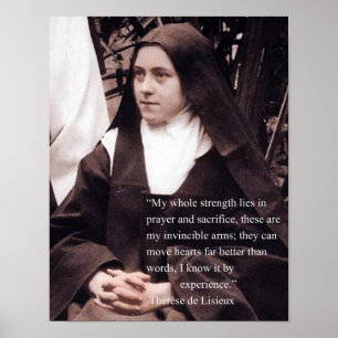 St Therese on Prayer and Offe. Poster