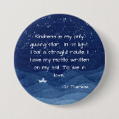 St. Therese Quote Pin Ronde Button 7,6 Cm (Voorkant)