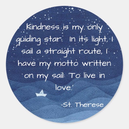 St. Therese Quote Sticker (Voorkant)