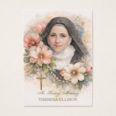 St. Therese Rosary Floral Funeral Prayer Memorial  (Devant)