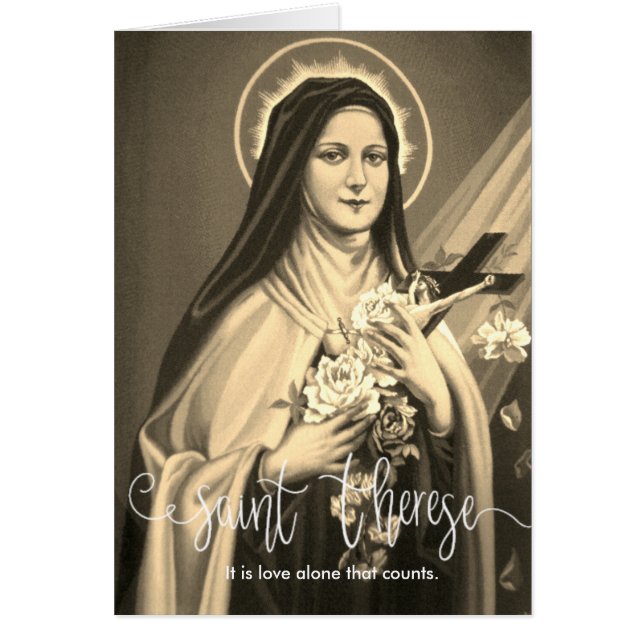 St. Therese | Sepia | Bekleding witscript (Voorkant)