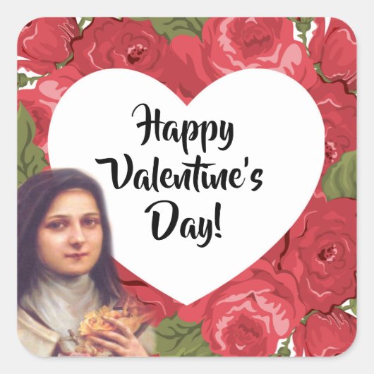 St. Therese Valentijnsdag Stickers (Voorkant)