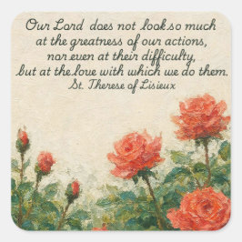 St. Therese van Lisieux Citatet sticker
