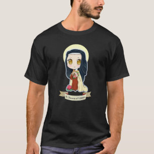 St Therese Van Lisieux Kinderen Kleine Bloem Roos T-shirt