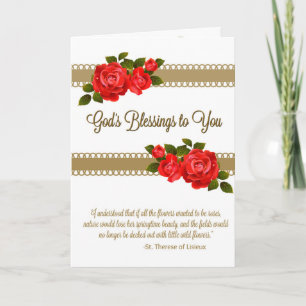 St. Therese Wenskaart met geschrift Kaart