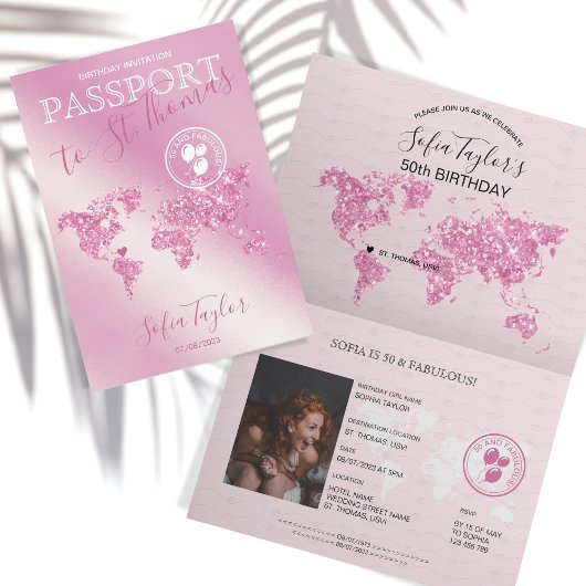 St. Thomas 50 et carte fabuleuse du passeport d'an
