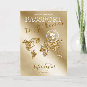 St. Thomas 50 et carte fabuleuse du passeport d'an