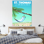 St Thomas Amerikaanse Maagdeneilanden. Canvas Afdruk (Insitu (Slaapkamer))