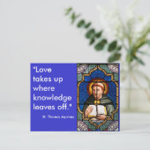 St. Thomas Aquinas Briefkaart (Staand voorkant)