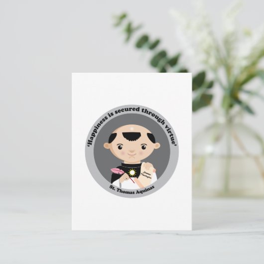 St. Thomas Aquinas Briefkaart (Staand voorkant)