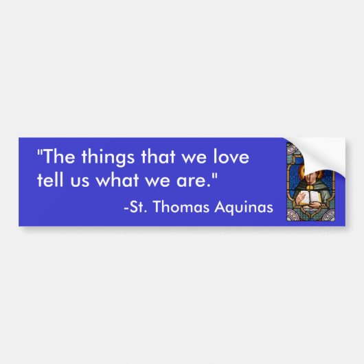 St. Thomas Aquinas Bumpersticker (Voorkant)