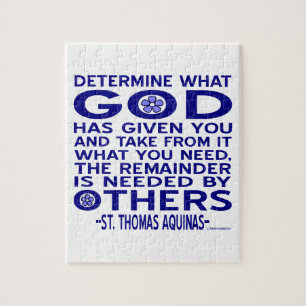 St. Thomas Aquinas citaat Legpuzzel