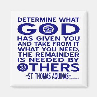 St. Thomas Aquinas citaat Magneet