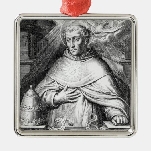 St. Thomas Aquinas Metalen Ornament (Voorkant)