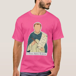 St Thomas Aquinas Patron Saint van Studenten Catho T-shirt