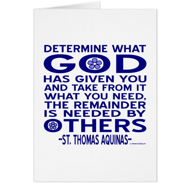 St. Thomas Aquinas Quote (Voorkant)