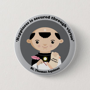 St. Thomas Aquinas Ronde Button 5,7 Cm