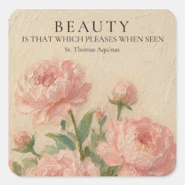 St. Thomas Aquinas Schoonheid Quote Rechthoekige S Vierkante Sticker