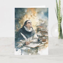 St. Thomas Aquinas with Quill Kaart