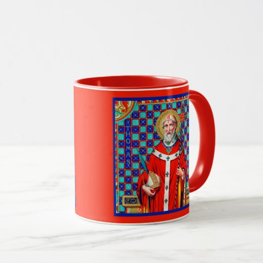 St. Thomas Becket dans Red Chasuble (K 34) Mug (Devant droit)