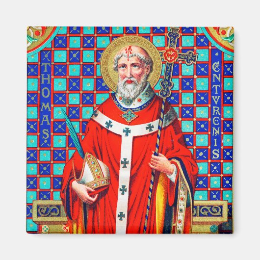 St. Thomas Becket in Red Chasuble (K 34) Magneet (Voorkant)