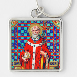 St. Thomas Becket in Red Chasuble (K 34) Sleutelhanger