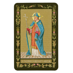 St. Thomas Becket met zwaard in Miter (P 005) Magneet