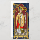 St. Thomas Becket met zwaard (M 033; gekleurd) (Voorkant / Achterkant)