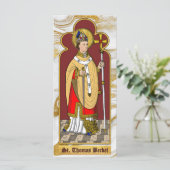 St. Thomas Becket met zwaard (M 033; gekleurd) (Staand voorkant)