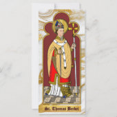 St. Thomas Becket met zwaard (M 033; gekleurd) (Voorkant)