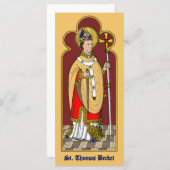 St. Thomas Becket met zwaard (M 033; gekleurd) (Voorkant / Achterkant)