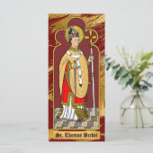 St. Thomas Becket met zwaard (M 033; gekleurd) (Staand voorkant)