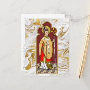 St. Thomas Becket met zwaard (M 033; gekleurd) Briefkaart