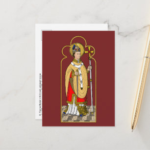 St. Thomas Becket met zwaard (M 033; gekleurd) Briefkaart