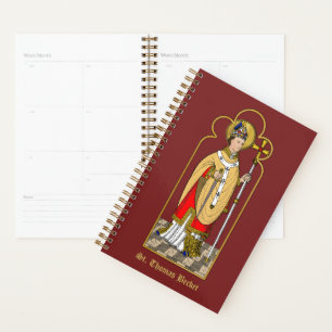 St. Thomas Becket met zwaard (M 033; gekleurd) Planner