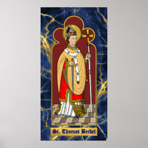 St. Thomas Becket met zwaard (M 033; gekleurd) Poster