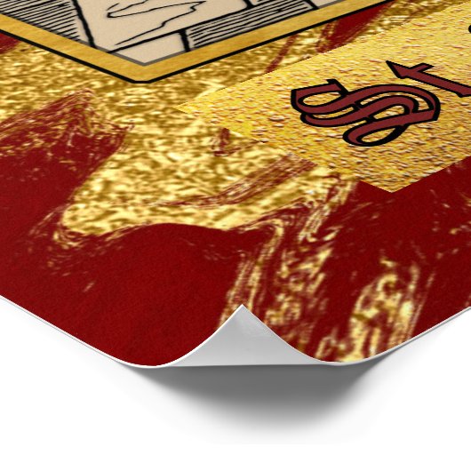 St. Thomas Becket met zwaard (M 033; gekleurd) Poster (Hoek)