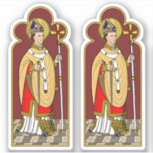 St. Thomas Becket met zwaard (M 033; gekleurd) Sticker