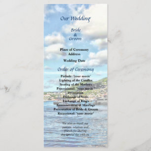 St Thomas Boats in Harbor Wedding Program Programma