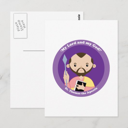 St. Thomas de Apostle Briefkaart (Voorkant / Achterkant)